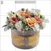 Pasztell FlorBox - barack árnyalatú szezonális virágokból